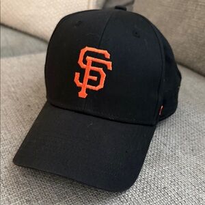 47 Black Cap with White Logo